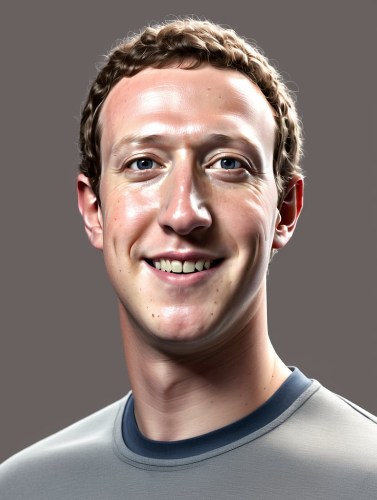 Mark Zuckerberg, detailed, half body