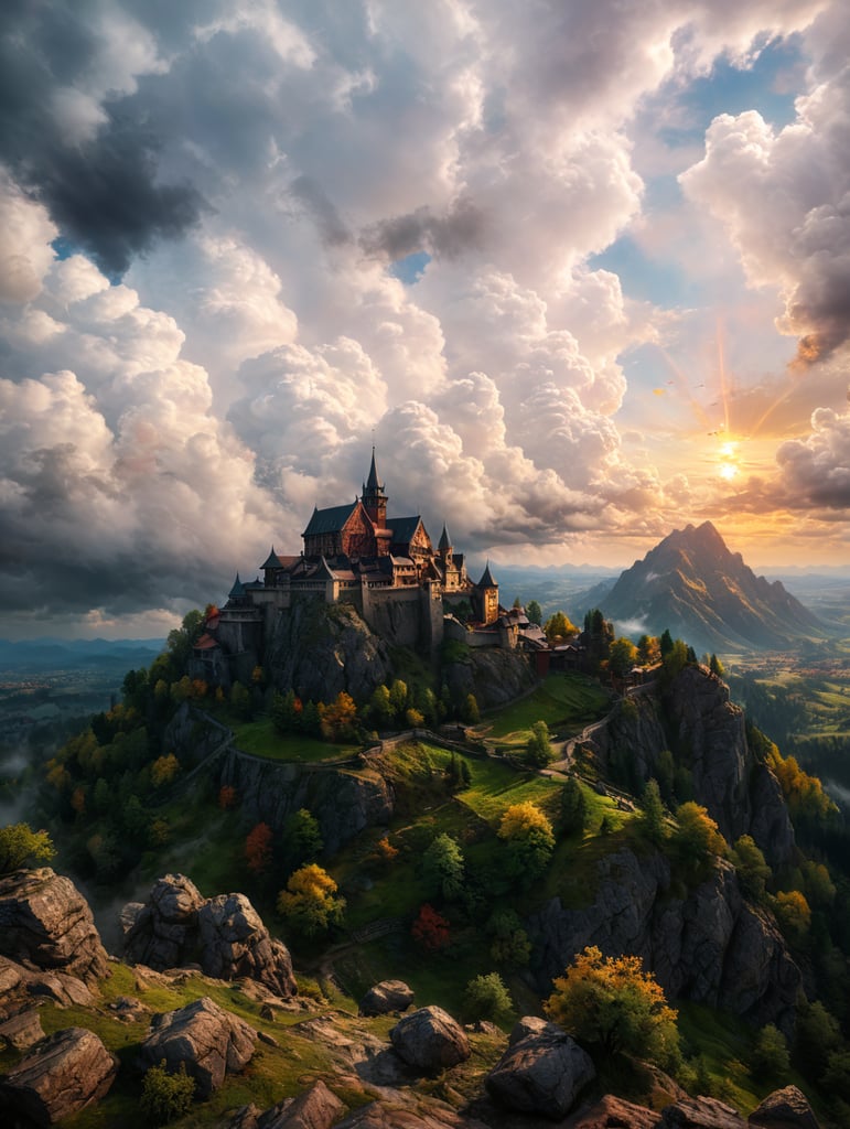 Very attractive cloudy background with vibrant color