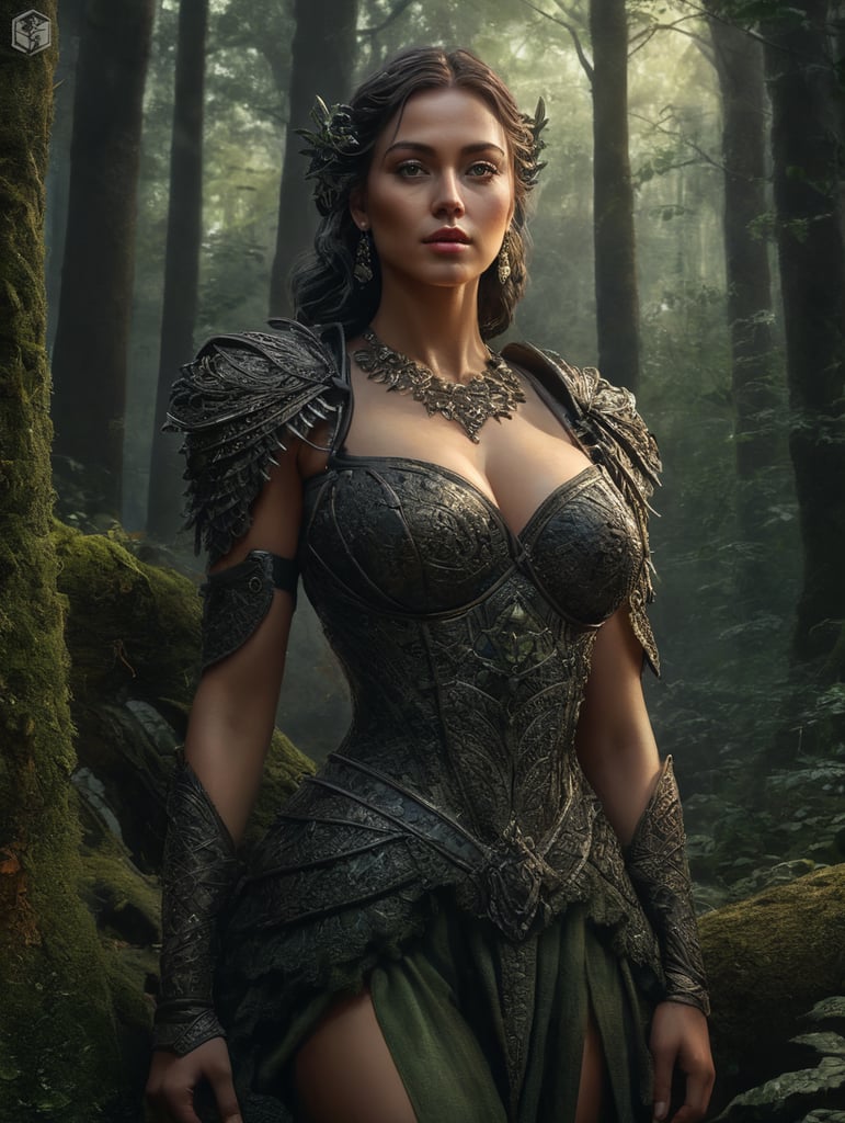 Beautiful Female lady in forest