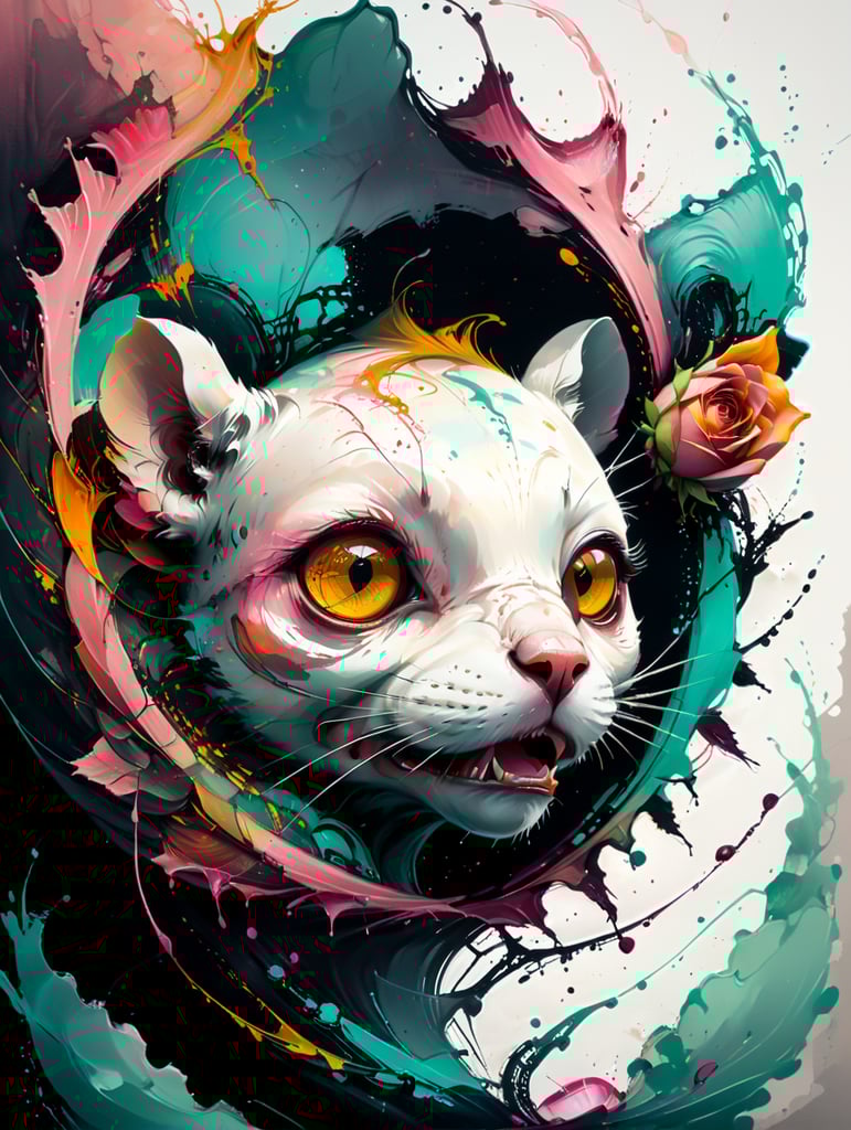 Мышь в форме розы.