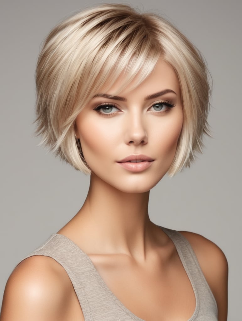 Hot blonde short hair