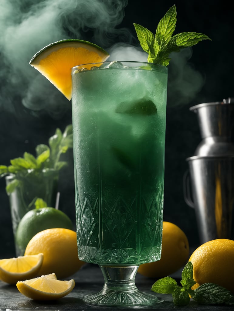 Cocktail green mist