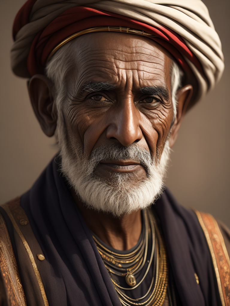 native omani old man in national dress