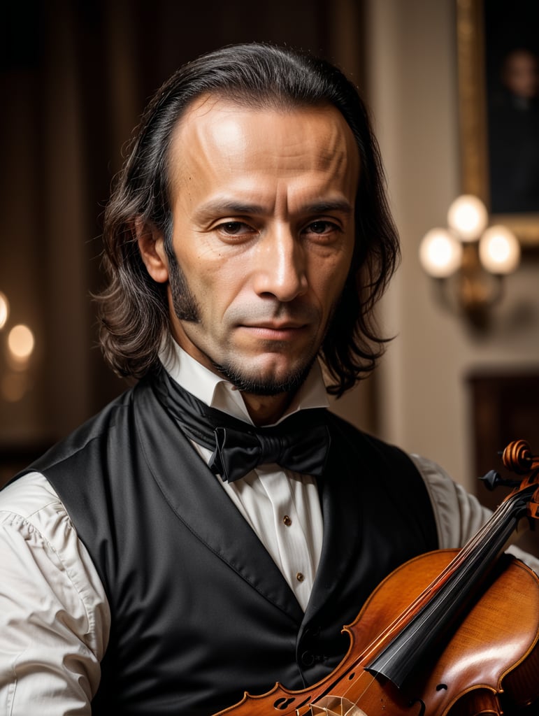 Photo Portrait Niccolò Paganini, Paganini in real life