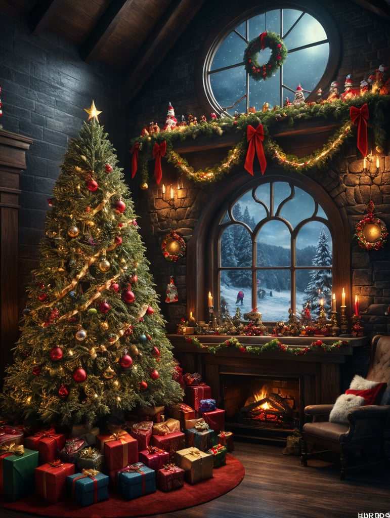 Christmas overlay image, background, realistic