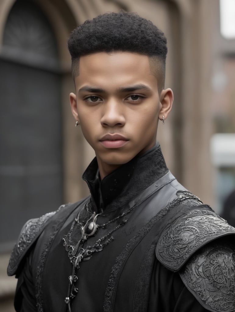 17 years old light skin black goth boy