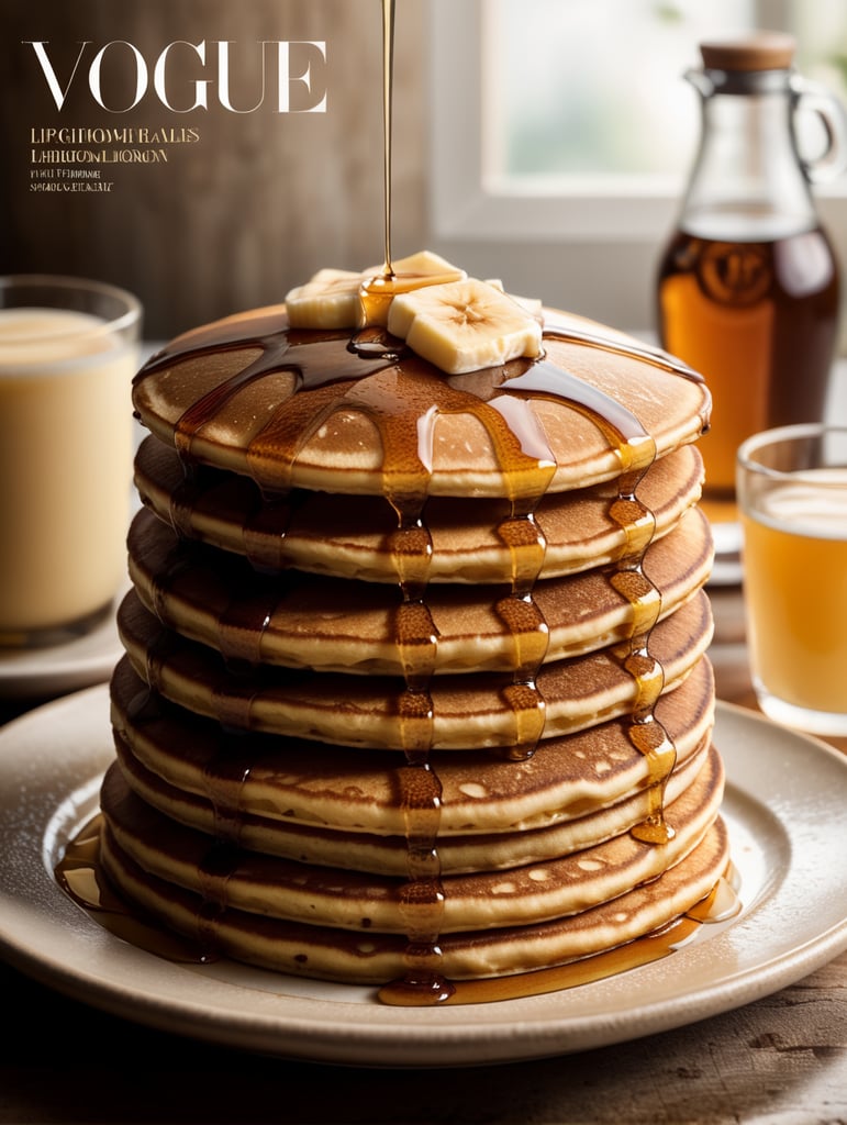 A stack of pancakes on the cover of Vogue