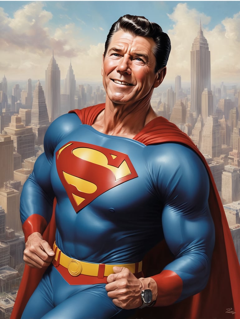 Ronald Reagan as superman