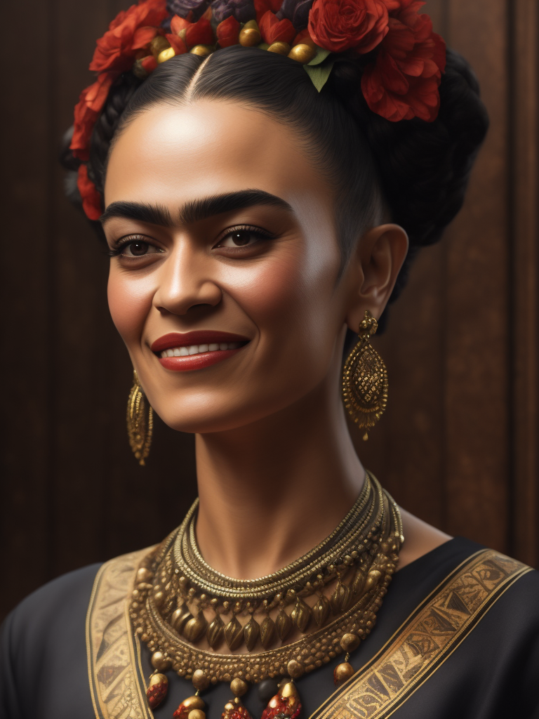 FRIDA KAHLO STANDING SMILING