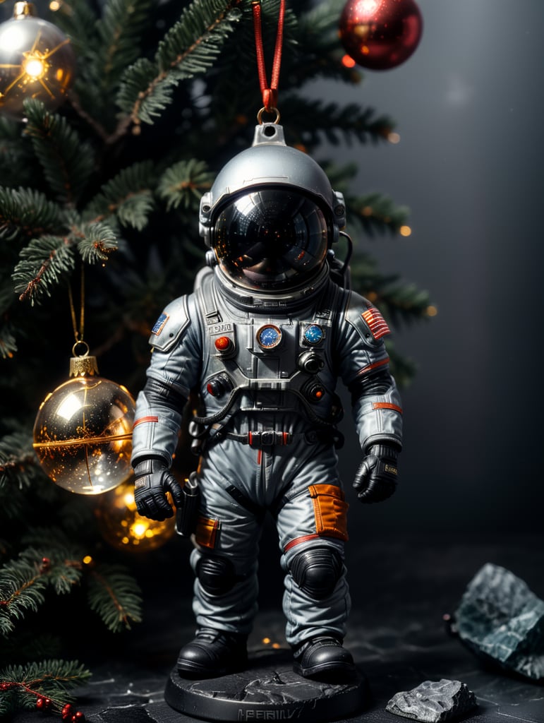 astronaut small glass glass figure, Christmas toy for the Christmas tree