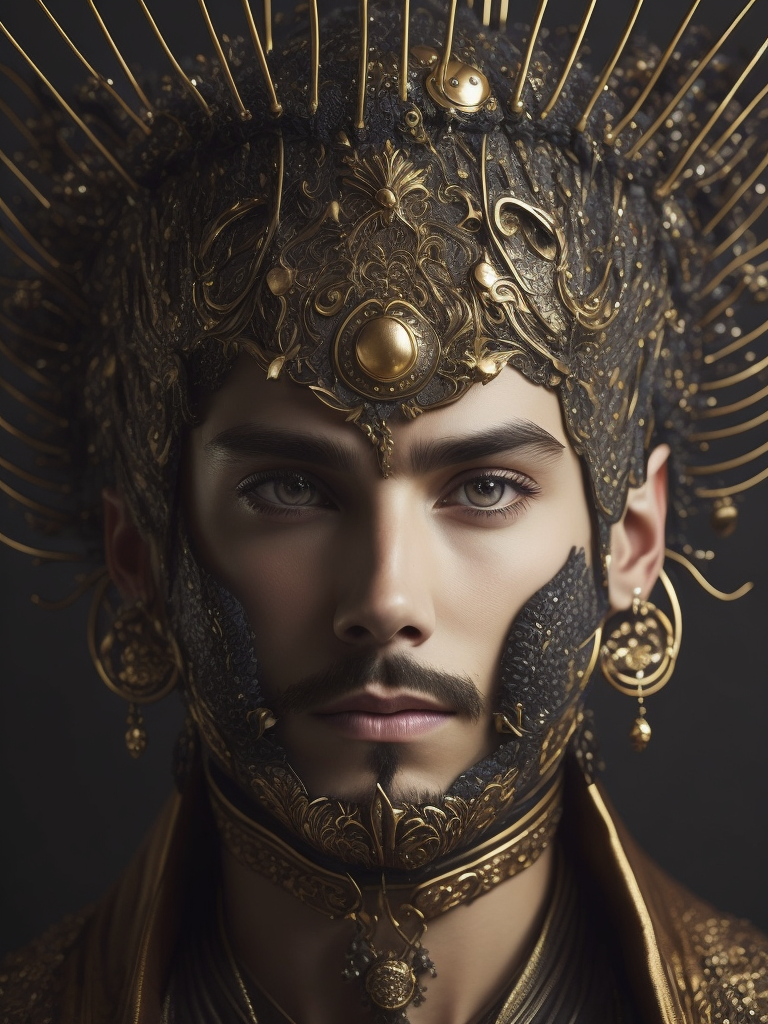 artistry celebrates the essence of contemporary culture through the creation of sublime imagery. Behold an airbrushed composition depicting the Zirckton on the exotic planet Zappi, evoking the spirit of neo-pop surrealism with dazzling golden tones, splendid comic art elements, and fine nouveau style. Witness emotive faces full of elegance and grace that capture the imagination and evoke the deepest of emotions