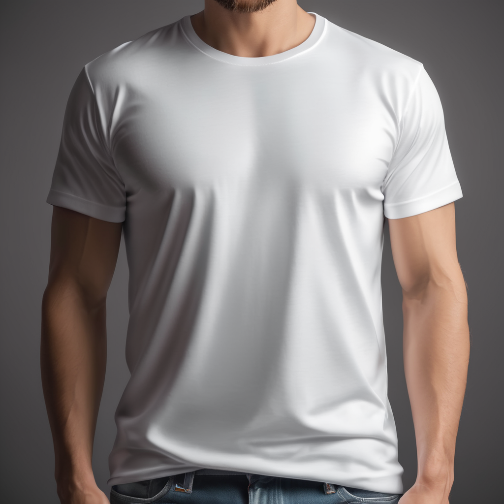 sebuah kaos putih untuk mockup