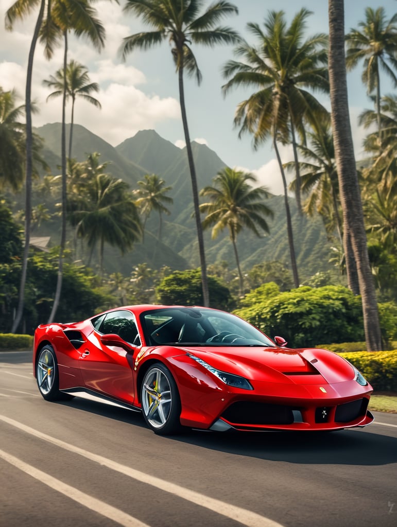 Magnum driving ferrari