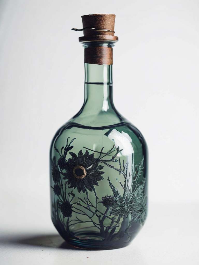 glass antique bottle