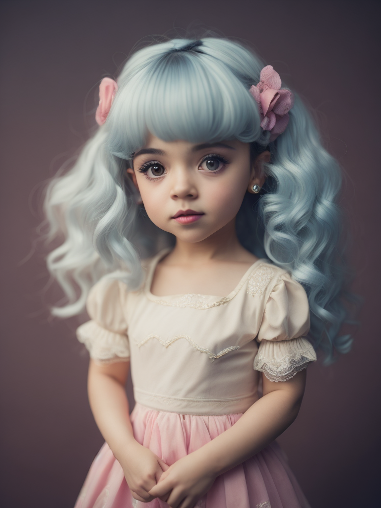 Melanie Martinez as a very cute anime character, 3D, toy