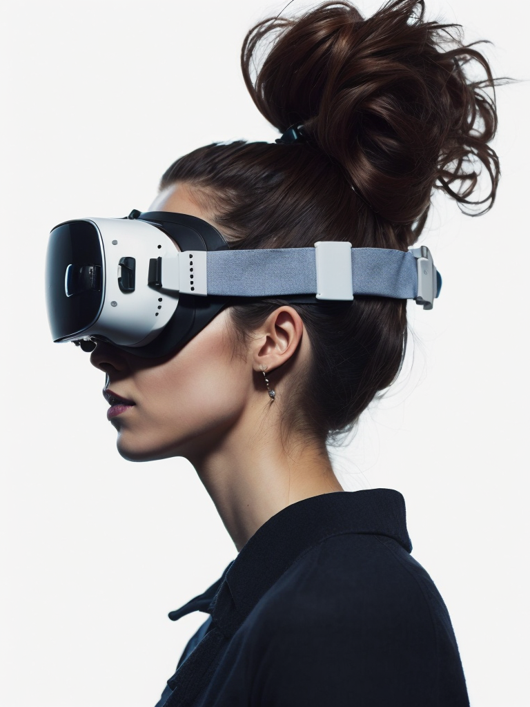 a women wearing VR Glasses