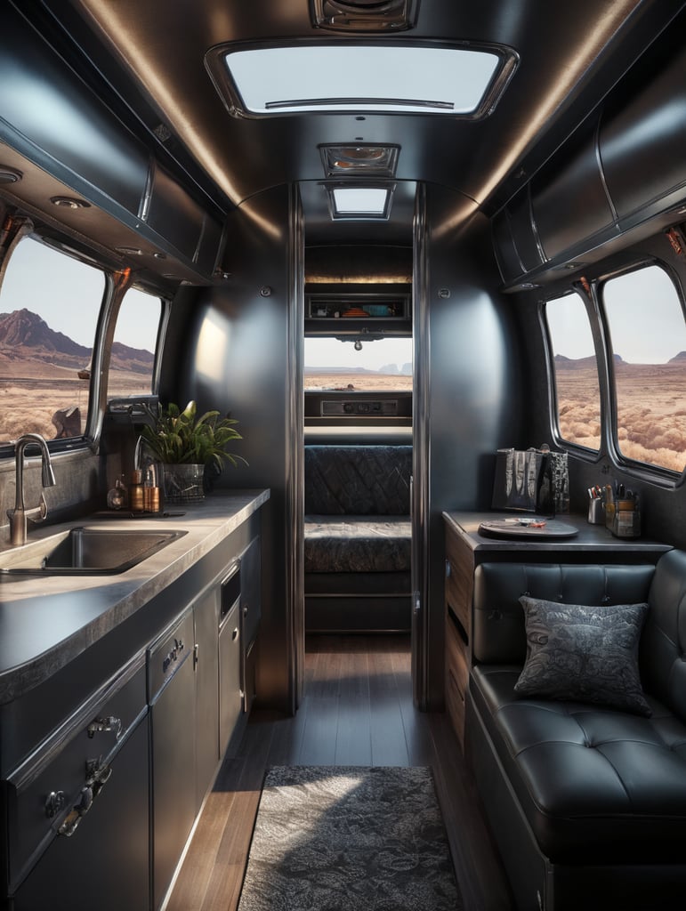 Futuristic airstream trailer