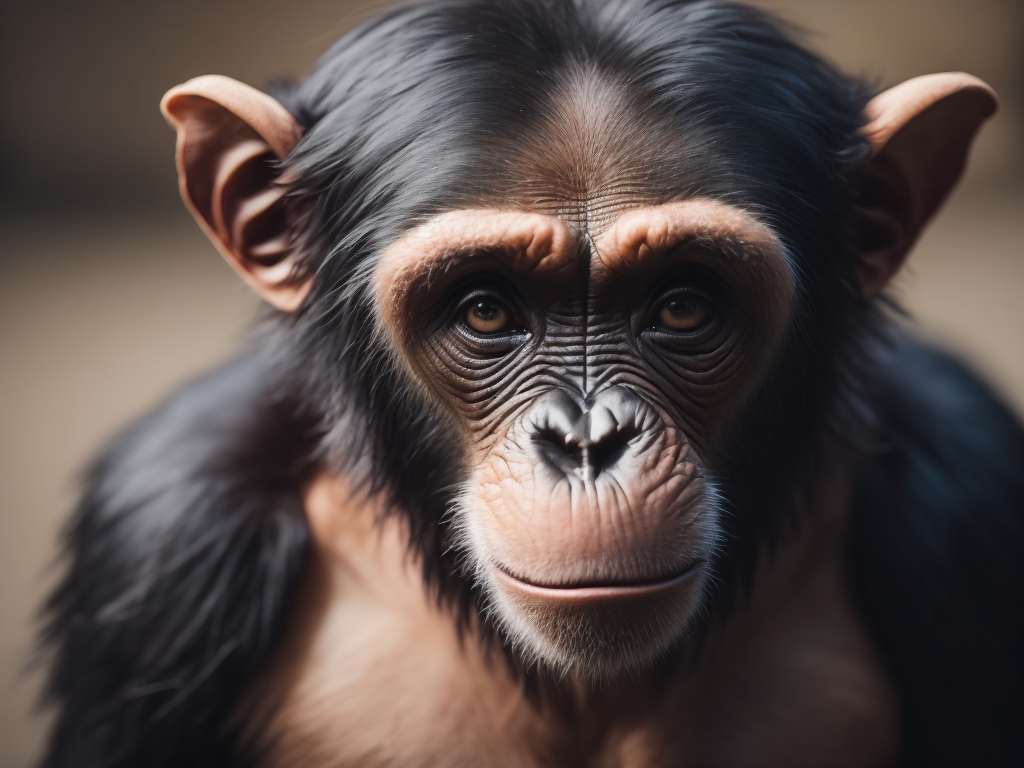 Chimpanzee in ballerina costume, bright and saturated colors, highly detailed, sharp focus, Dramatic Lighting, cyberpunk style