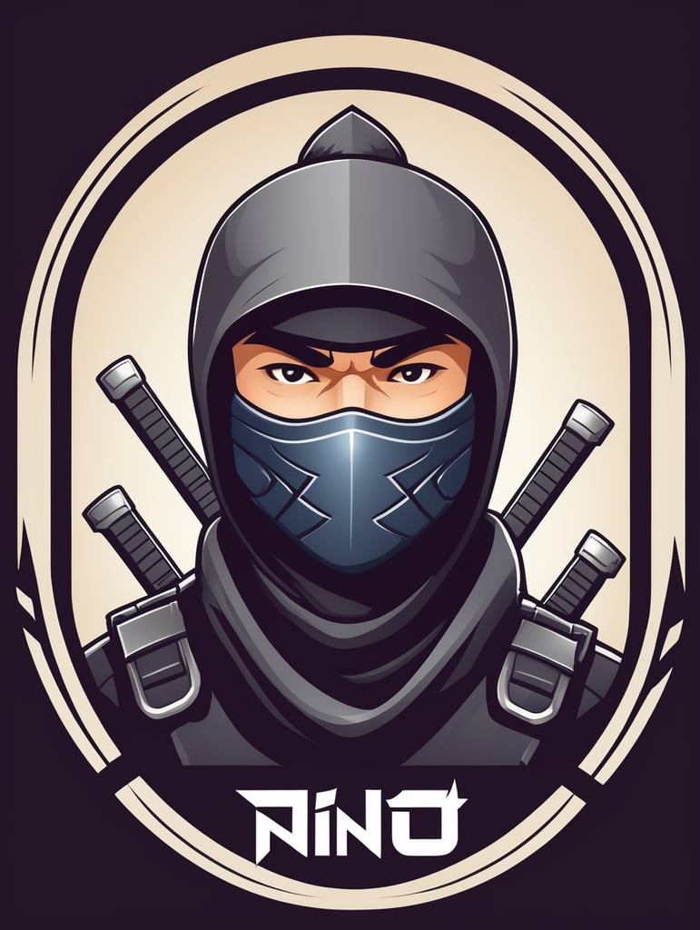 Ninja mascot logo, e-gaming, Gaming Logo, illustration, vector image