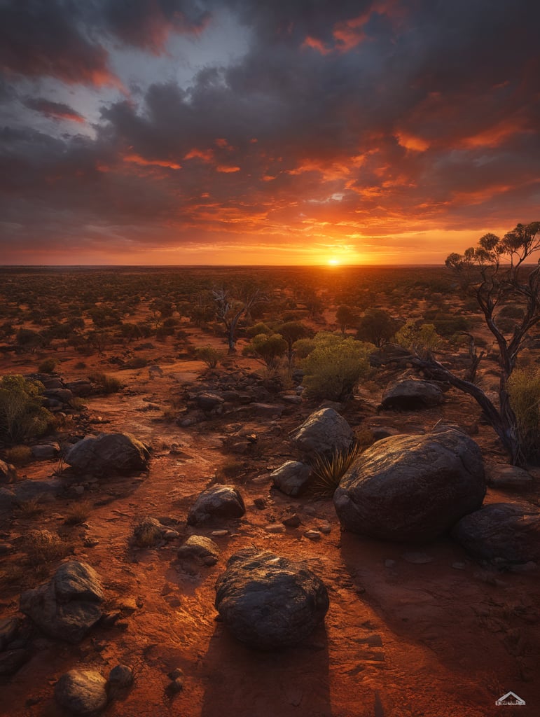 australian outback sunset