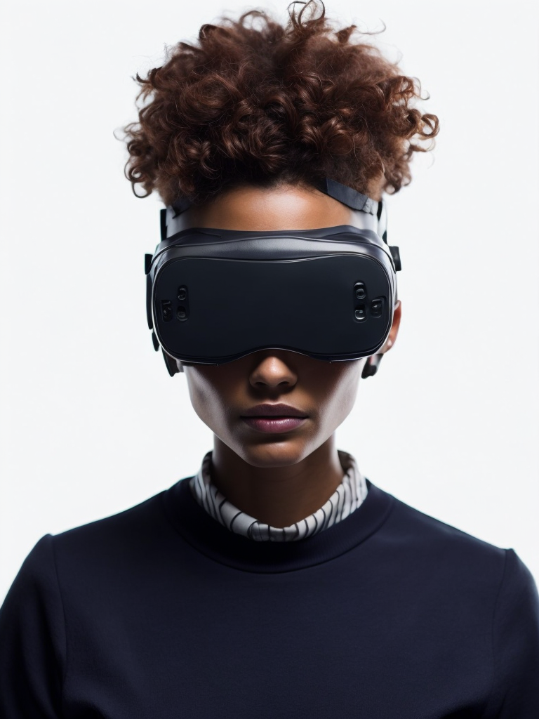 a women wearing VR Glasses