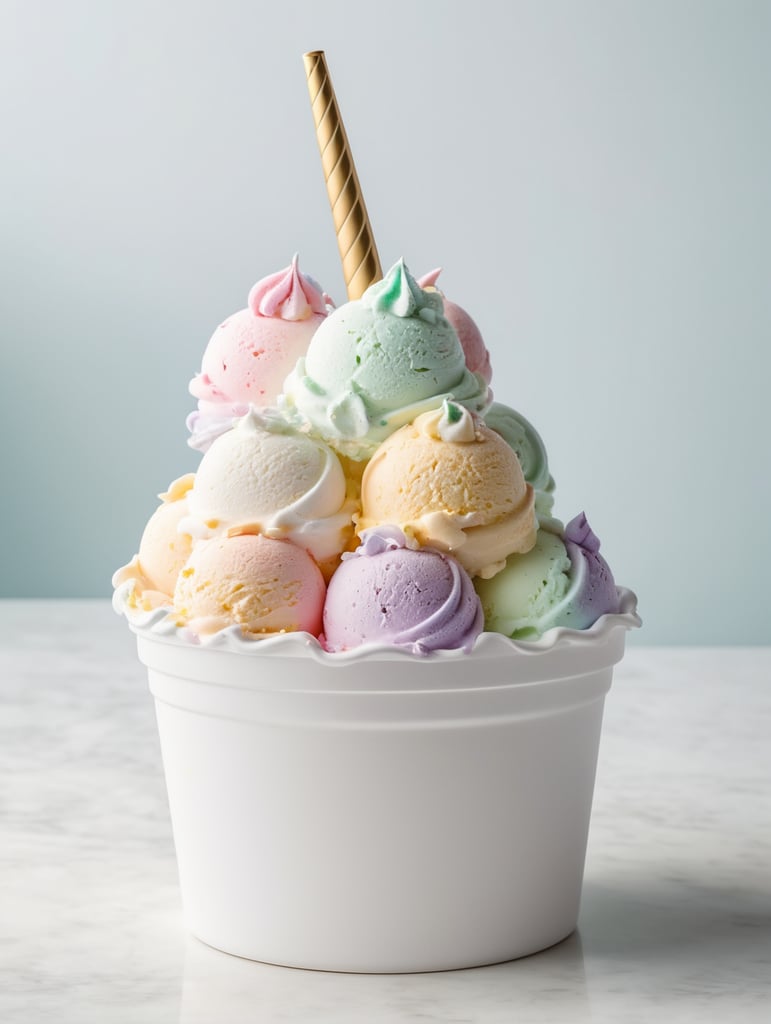 a unicorn-themed ice cream container