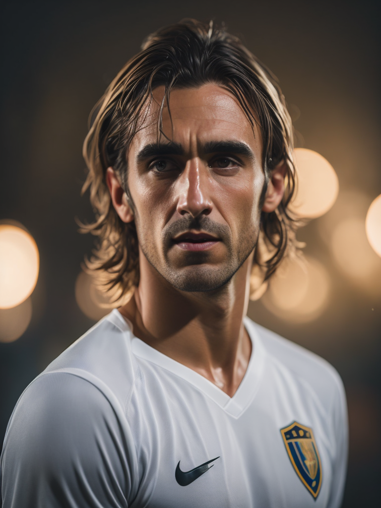 portrait of a soccer player Gabriel Batistuta