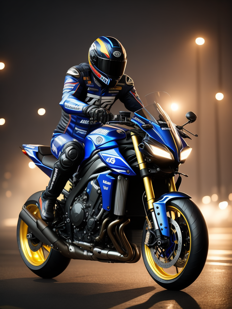 A Yamaha MT09 with a motogp inspired paint and sponsors