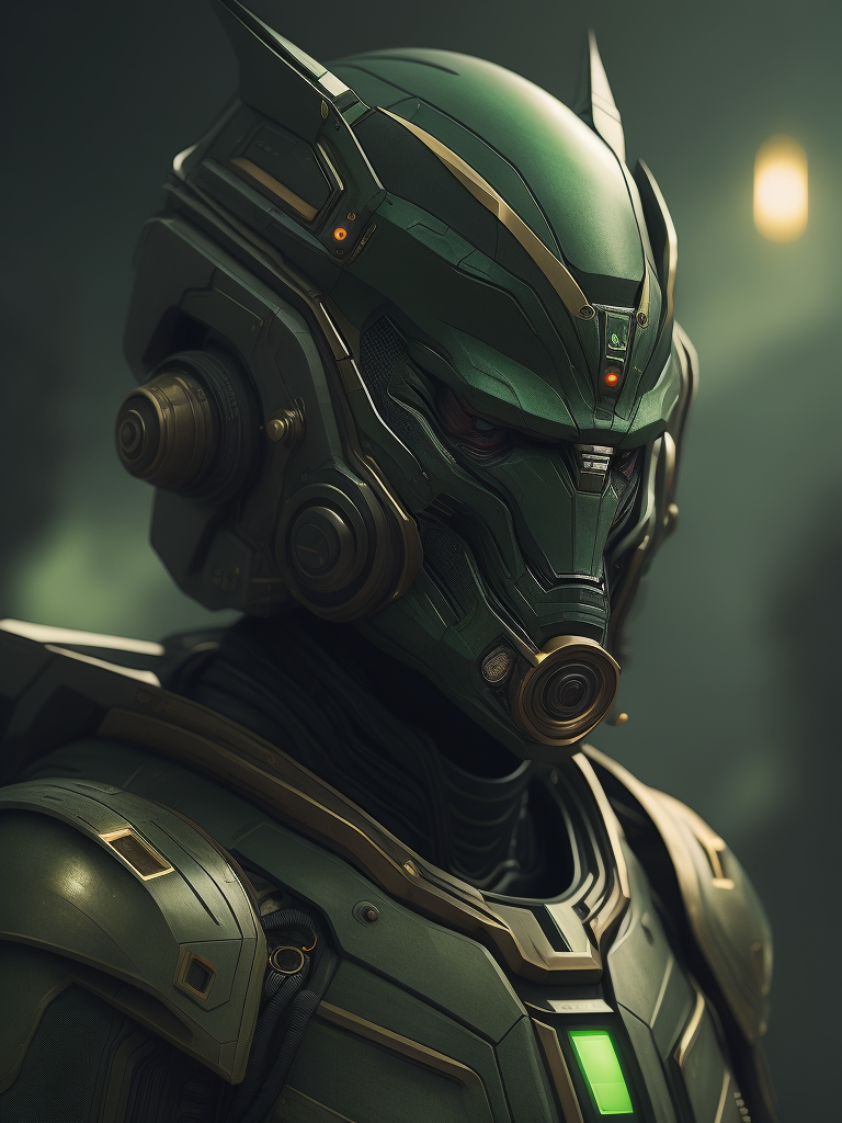 An digital ilustration abot film in the universe, with color green