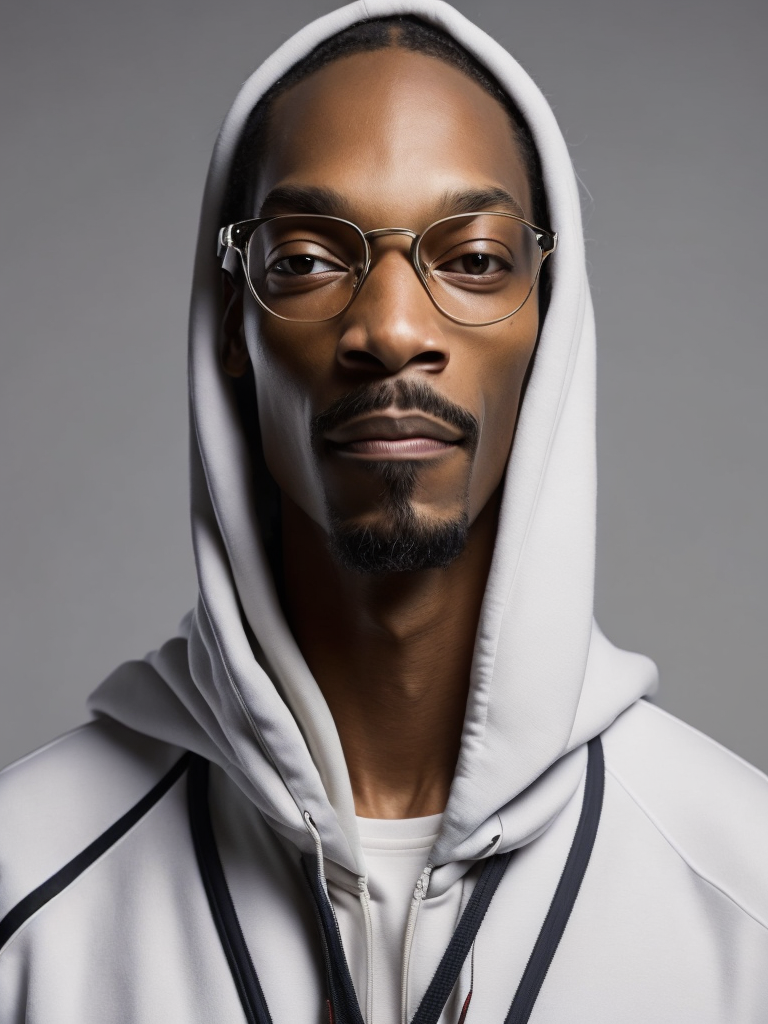 Portrait of Snoop dogg like a white blonde man from sweden