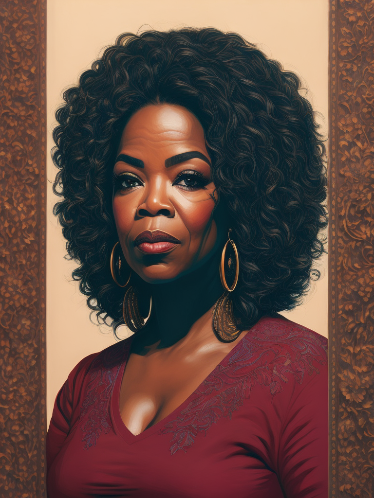 Oprah Winfrey, Painting, Portrait, USA, style of Hope Gangloff