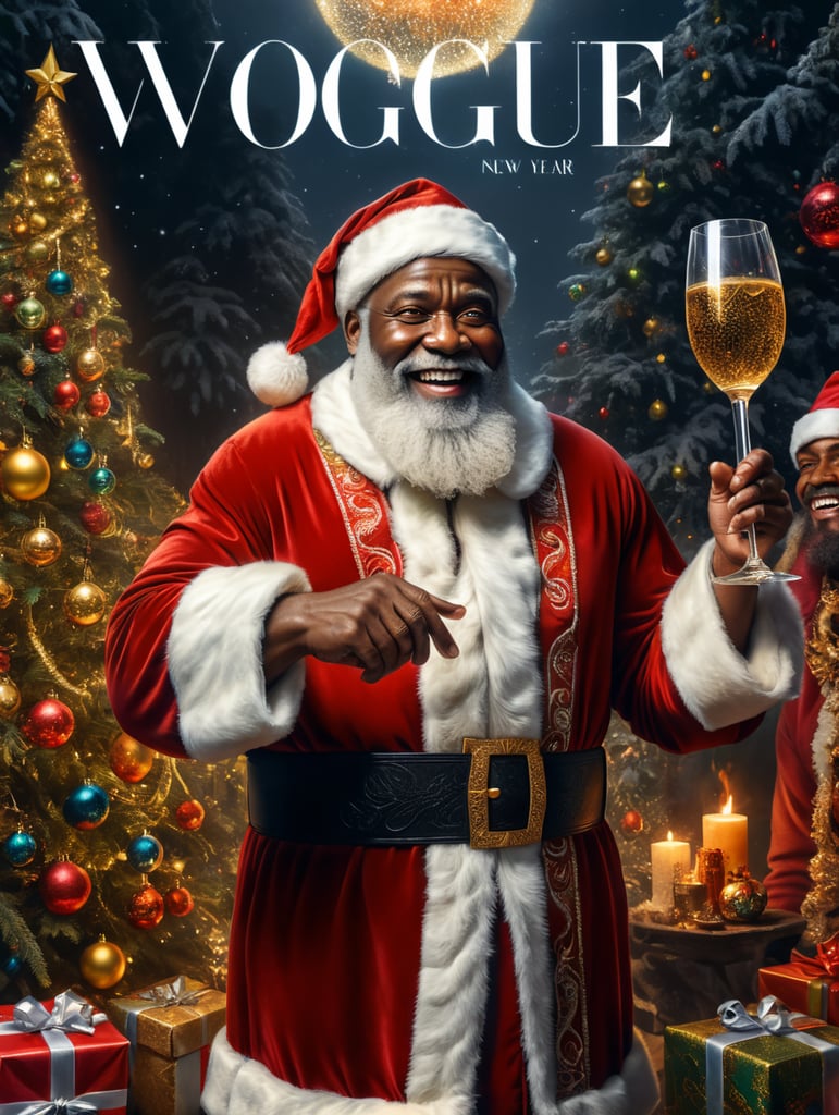 Happy New Year 2024, African Santa on the cover of Vogue