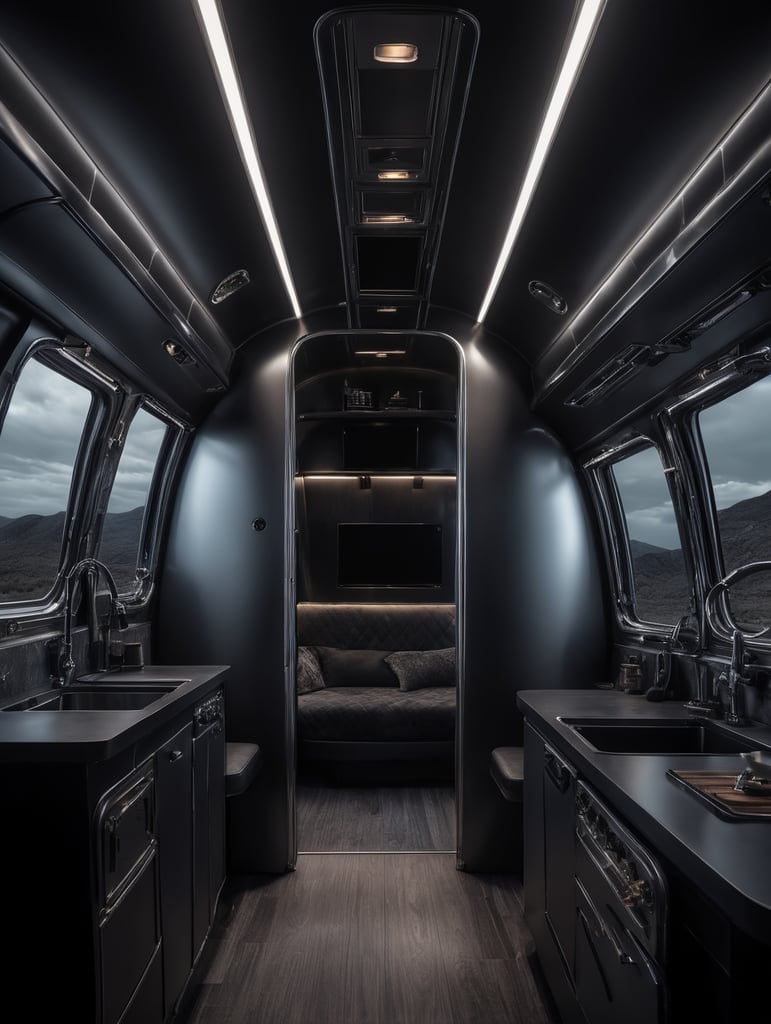 Futuristic airstream trailer