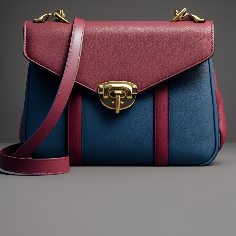 design women bag with magenta and blue colors