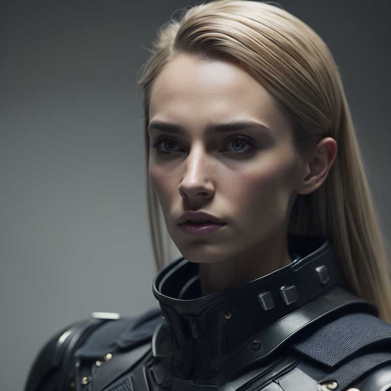 super soldier girl, slim, full detail face, killing eyes, europeans girl, white women, white skin, pretty face, small hip, narrow waist, xmech, high detail, realistic, photo quality, high quality, (photorealistic:1.4), science fiction, highly detailed, masterpiece, high-quality shadow, (face closeup)