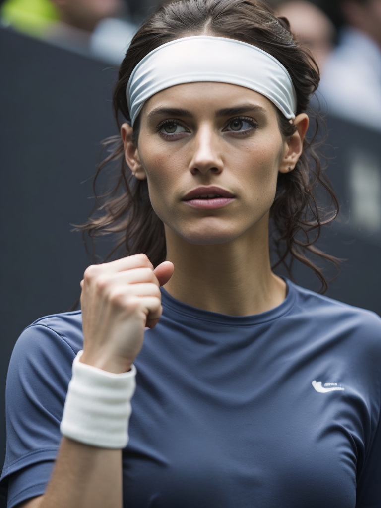 a women tennis player, wearing blue t-shirt, wimbledon