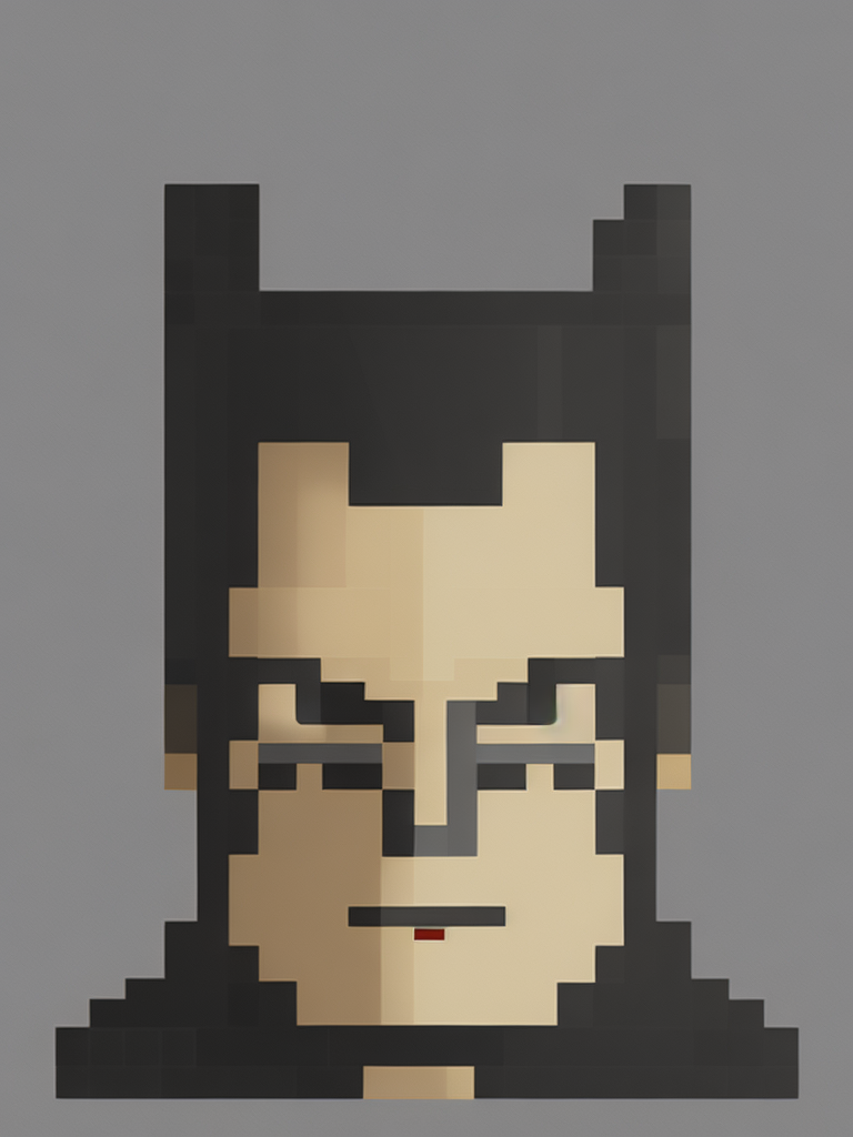 8-bit Pixel art, vector art, flat colours, square bog pixels, Elon Musk portrait, flat grey background.